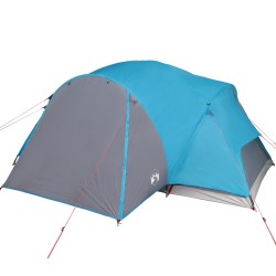 vidaXL Tenda da Campeggio 8 Persone Blu 360x430x195 cm Taffetà 190T