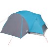 vidaXL Tenda da Campeggio 8 Persone Blu 360x430x195 cm Taffetà 190T