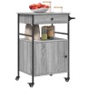 vidaXL Carrello da Cucina Grigio Sonoma 56x43x89,5cm Legno Multistrato