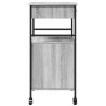 vidaXL Carrello da Cucina Grigio Sonoma 56x43x89,5cm Legno Multistrato