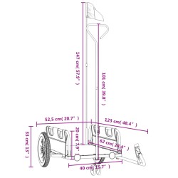 vidaXL Rimorchio da Bici Blu Oxford e Ferro