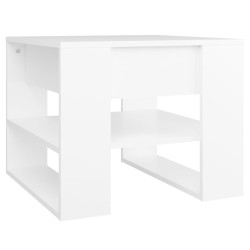   Tavolino da Salotto Bianco 55,5x55x45 cm in Legno ingegnerizzato