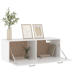   Mobile Pensile Bianco 100x36,5x35 cm Legno ingegnerizzato