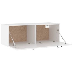   Mobile Pensile Bianco 100x36,5x35 cm Legno ingegnerizzato