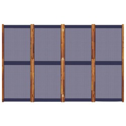 vidaXL Divisorio a 4 Pannelli Blu Scuro 280x180 cm