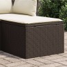 vidaXL Sgabello Giardino con Cuscino Marrone 55x55x37 cm in Polyrattan