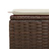 vidaXL Sgabello Giardino con Cuscino Marrone 55x55x37 cm in Polyrattan