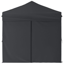 Tenda per Feste Pieghevole con Pareti Laterali Antracite 2x2 m