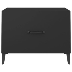   Tavolino da Salotto con Gambe in Metallo Nero 50x50x40 cm