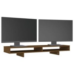   Supporto per Monitor Miele 100x27x14 cm Legno Massello di Pino