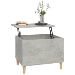   Tavolino Salotto Grigio Cemento 60x44,5x45 cm Legno ingegnerizzato