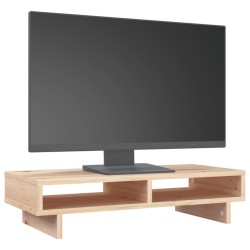 Supporto per Monitor 60x27x14 cm in Legno Massello di Pino