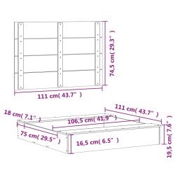 vidaXL Sabbiera con Copertura 111x111x19,5 cm Legno Massello di Pino