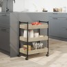 vidaXL Carrello da Cucina Rovere Sonoma 50x30x70 cm Legno Multistrato