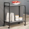 vidaXL Carrello Cucina Grigio Sonoma 60,5x31x72,5 cm Legno Multistrato