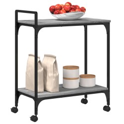 vidaXL Carrello Cucina Grigio Sonoma 60,5x31x72,5 cm Legno Multistrato