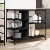 vidaXL Carrello da Cucina Nero 100x45x89,5 cm in Legno Multistrato