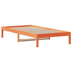 vidaXL Dormeuse Marrone Cera 90x200 cm in Legno Massello di Pino