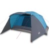 vidaXL Tenda da Campeggio 4 Persone Blu 350x280x155 cm Taffetà 190T