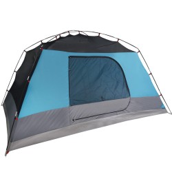 vidaXL Tenda da Campeggio 4 Persone Blu 350x280x155 cm Taffetà 190T