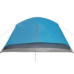 vidaXL Tenda da Campeggio 4 Persone Blu 350x280x155 cm Taffetà 190T