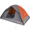 vidaXL Tenda Campeggio 6Persone Grigia e Arancione 348x340x190 Taffetà