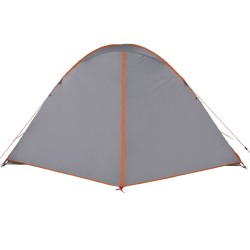 vidaXL Tenda Campeggio 6Persone Grigia e Arancione 348x340x190 Taffetà