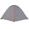 vidaXL Tenda Campeggio 6Persone Grigia e Arancione 348x340x190 Taffetà