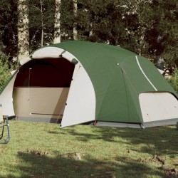 vidaXL Tenda da Campeggio 8 Persone Verde 360x430x195 cm Taffetà 190T