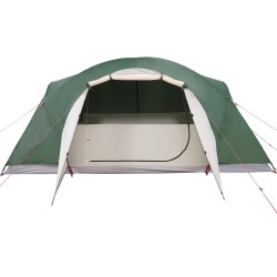 vidaXL Tenda da Campeggio 8 Persone Verde 360x430x195 cm Taffetà 190T