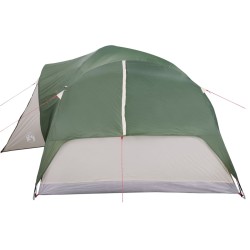 vidaXL Tenda da Campeggio 8 Persone Verde 360x430x195 cm Taffetà 190T