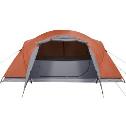 vidaXL Tenda Campeggio 8Persone Grigia e Arancione 360x430x195 Taffetà