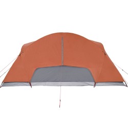 vidaXL Tenda Campeggio 8Persone Grigia e Arancione 360x430x195 Taffetà