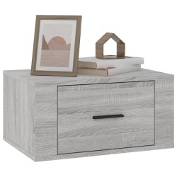   Comodini a Muro 2 pz Grigio Sonoma 50x36x25 cm