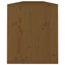   Pensili 2 pz Marrone Miele 100x30x35 cm Legno Massello di Pino