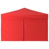 Tenda per Feste Pieghevole con Pareti Laterali Rosso 3x3 m