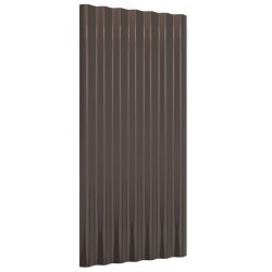 vidaXL Pannelli Tetto 36 pz Acciaio Verniciato Polvere Marrone 80x36cm