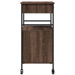 vidaXL Carrello Cucina Rovere Marrone 56x43x89,5 cm Legno Multistrato