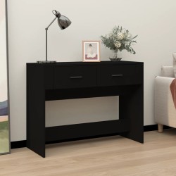 vidaXL Tavolino Consolle Nero 100x39x75 cm in Legno ingegnerizzato