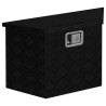 vidaXL Cassetta in Alluminio 70x24x42 cm Forma Trapezoidale Nera