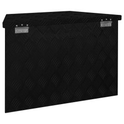 vidaXL Cassetta in Alluminio 70x24x42 cm Forma Trapezoidale Nera