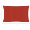 vidaXL Vela Parasole 160 g/m² Rossa 2x3 m in HDPE