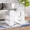 vidaXL Tavolino Salotto Bianco Lucido 55,5x55x45 cm Legno ingegnerizzato