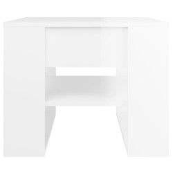 vidaXL Tavolino Salotto Bianco Lucido 55,5x55x45 cm Legno ingegnerizzato