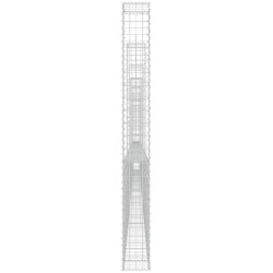 vidaXL Gabbione a U con 7 Pali in Ferro 740x20x200 cm