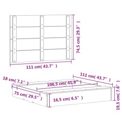 vidaXL Sabbiera con Copertura 111x111x19,5 cm Legno Massello Douglas