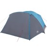 vidaXL Tenda da Campeggio 6 Persone Blu 412x370x190 cm Taffetà 190T