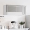 vidaXL Mobile Cucina da Parete con Ante Scorrevoli in Acciaio Inox