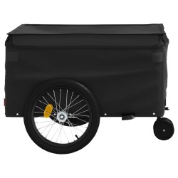 vidaXL Rimorchio da Bici Nero 45 kg in Ferro