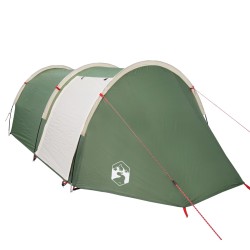 vidaXL Tenda da Campeggio 4 Persone Verde 405x170x106 cm Taffetà 185T